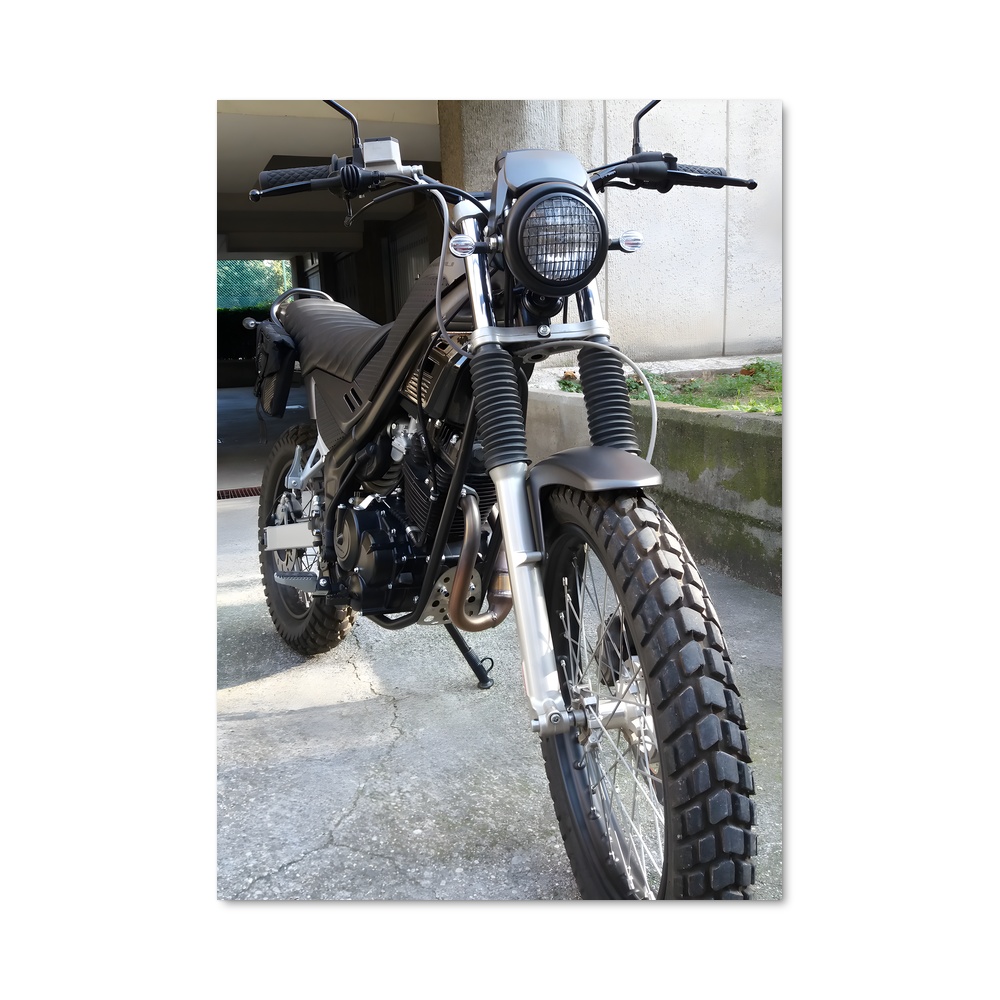 Poster Moto et Architecture – affiche Beta